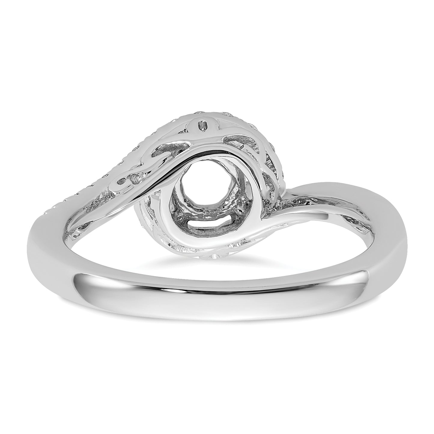 14k White Gold 1/3 Ct. Lab Grown Diamond VS/SI+ G+ 3/4 Ct. Round Center Engagement Ring