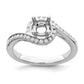 14k White Gold 1/3 Ct. Lab Grown Diamond VS/SI+ G+ 3/4 Ct. Round Center Engagement Ring