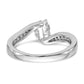 14k White Gold 5/8 Ct. Lab Grown Diamond VS/SI By-Pass Engagement Ring