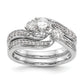 14k White Gold 5/8 Ct. Lab Grown Diamond VS/SI By-Pass Engagement Ring