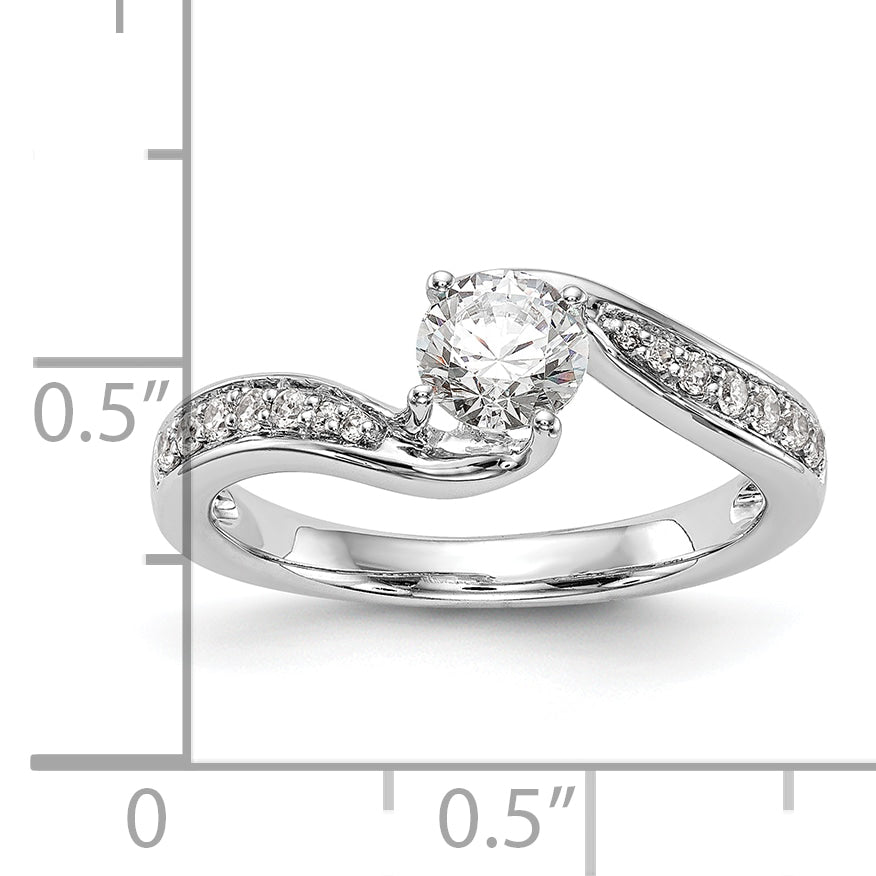 14k White Gold 5/8 Ct. Lab Grown Diamond VS/SI By-Pass Engagement Ring