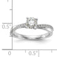 14k White Gold 1/8 Ct. Lab Grown Diamond VS/SI+ G+ Peg Set Engagement Ring