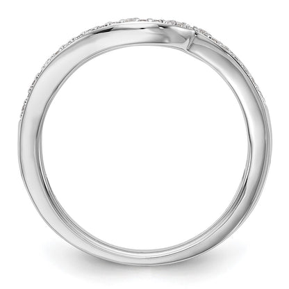 14k White Gold Two-Tone Rose and 1/8 Ct. Lab Grown Diamond VS/SI Wedding Band Ring