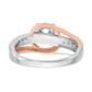 14k Two-Tone Rose and White Gold 1/6 Ct. Lab Grown Diamond VS/SI Peg Set Engagement Ring