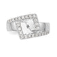 14k White Gold 1/2 Ct. Lab Grown Diamond VS/SI+ G+ Pet Set Engagement Ring