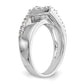 14k White Gold 1/2 Ct. Lab Grown Diamond VS/SI+ G+ Pet Set Engagement Ring