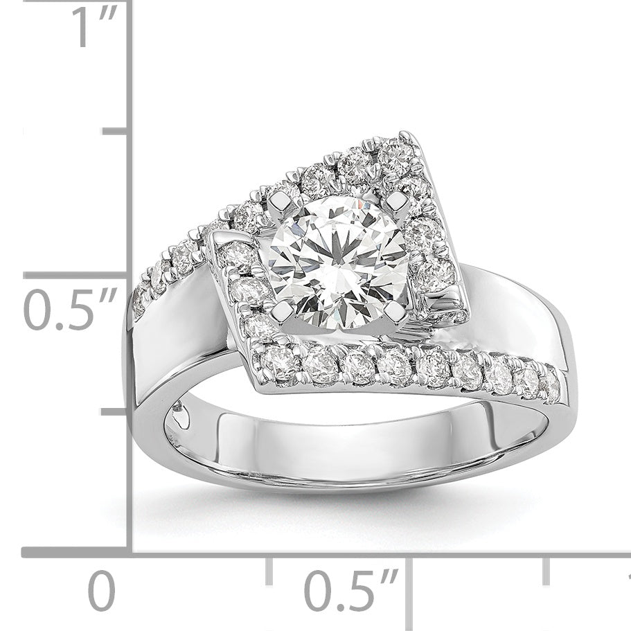 14k White Gold 1/2 Ct. Lab Grown Diamond VS/SI+ G+ Pet Set Engagement Ring