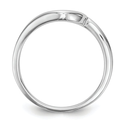 14K White Gold Polished Contoured Wedding Band