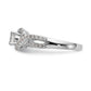 14K White Gold Lab Grown Diamond VS/SI FGH Round Engagement Ring