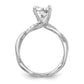 14k White Gold 1/4 Ct. Lab Grown Diamond VS/SI+ G+ 1 Ct. Center Round Bypass Engagement Ring