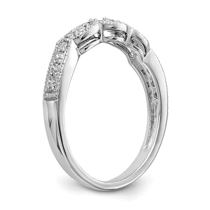 14K White Gold True Origin 1/4 Carat Lab Grown Diamond Vs D E F Wedding Band