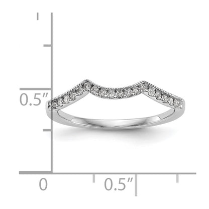 14k White Gold 1/8 Ct. Lab Grown Diamond VS/SI+ G+ Wedding Band Ring