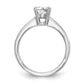 14k White Gold 1/4 Ct. Lab Grown Diamond VS/SI+ G+ 1 Ct. Center Round Channel Set Shared Prong Engagement Ring