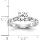 14k White Gold 1/4 Ct. Lab Grown Diamond VS/SI+ G+ 1 Ct. Center Round Channel Set Shared Prong Engagement Ring