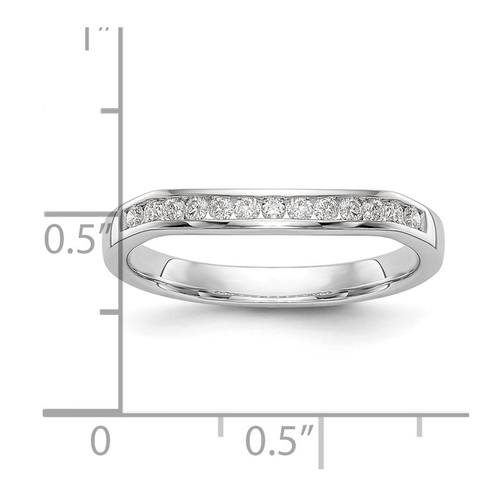 14K White Gold Lab Grown Diamond VS/SI+ G+ Wedding Band Ring