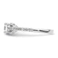 14k White Gold 1/4 Ct. Lab Grown Diamond VS/SI+ G+ 3/4 Ct. Center Round Engagement Ring