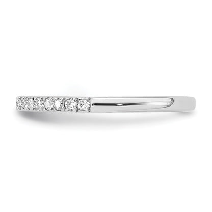 14K White Gold True Origin 1/5 Carat Lab Grown Diamond Vs D E F Wedding Band