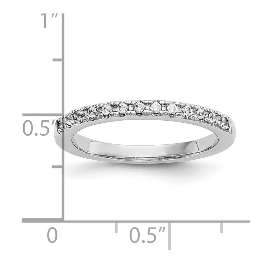 14K White Gold Lab Grown Diamond VS/SI+ G+ Wedding Band Ring