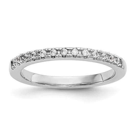 14K White Gold Lab Grown Diamond VS/SI+ G+ Wedding Band Ring