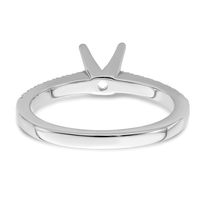 14K White Gold True Origin 1/5 Carat Lab Grown Diamond Vs D E F Semi Mount Round Engagement Ring