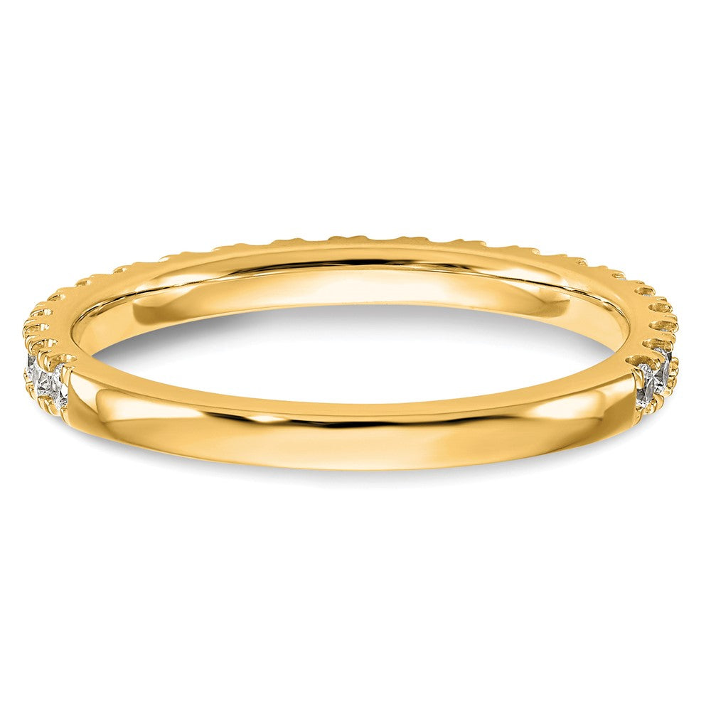 14k Yellow Gold 3/8 Ct. Lab Grown Diamond VS/SI+ G+ Wedding Band Ring