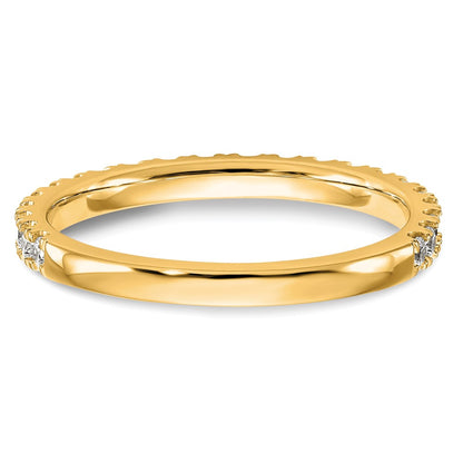 14k Yellow Gold 3/8 Ct. Lab Grown Diamond VS/SI+ G+ Wedding Band Ring