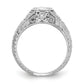 14k White Gold 1/5 Ct. Lab Grown Diamond VS/SI+ G+ Round Shared Prong Engagement Ring