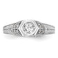 14k White Gold 1/5 Ct. Lab Grown Diamond VS/SI+ G+ Round Shared Prong Engagement Ring