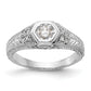 14k White Gold 1/5 Ct. Lab Grown Diamond VS/SI+ G+ Round Shared Prong Engagement Ring