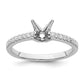 14k White Gold 1/6 Ct. Lab Grown Diamond VS/SI+ G+ Princess 3/4 Ct. center Engagement Ring