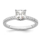 14k White Gold 1/6 Ct. Lab Grown Diamond VS/SI+ G+ Princess 3/4 Ct. center Engagement Ring