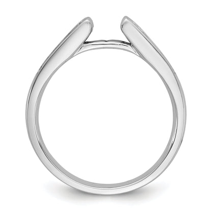 14K White Gold Peg Set 3/8 Carat Channel Princess Diamond Semi Mount Engagement Ring