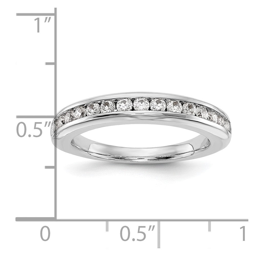 14K White Gold Lab Grown Diamond VS/SI+ G+ Wedding Band Ring