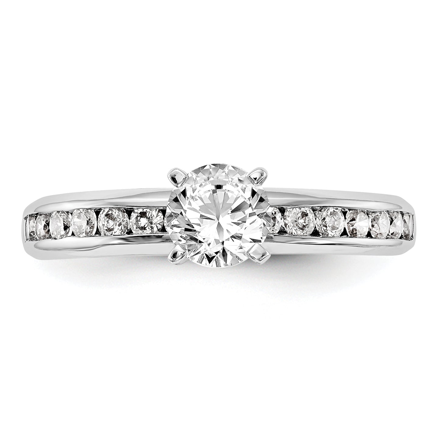 14K White Gold Lab Grown Diamond VS/SI FGH Engagement Ring