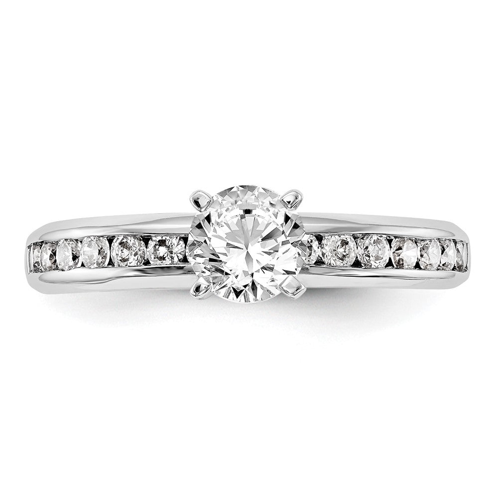 14K White Gold Lab Grown Diamond VS/SI+ G+ Complete Engagement Ring