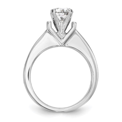 14K White Gold True Origin 1/2 Carat Lab Grown Diamond Vs D E F Semi Mount Peg Set Engagement Ring