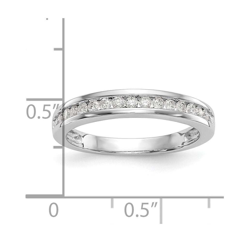 14k White Gold 1/3 Ct. Lab Grown Diamond VS/SI+ G+ Wedding Band Ring