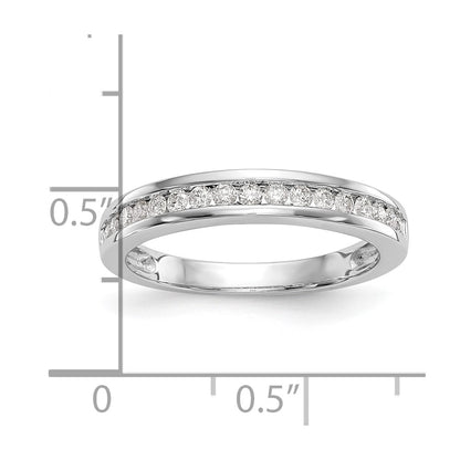 14k White Gold 1/3 Ct. Lab Grown Diamond VS/SI+ G+ Wedding Band Ring
