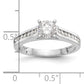 14k White Gold 1/4 Ct. Lab Grown Diamond VS/SI+ G+ Peg Set Engagement Ring