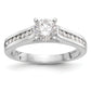 14k White Gold 1/4 Ct. Lab Grown Diamond VS/SI+ G+ Peg Set Engagement Ring