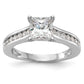 14k White Gold 1/3 Ct. Lab Grown Diamond VS/SI+ G+ Peg Set Engagement Ring