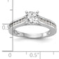 14k White Gold 1/3 Ct. Lab Grown Diamond VS/SI+ G+ Peg Set Engagement Ring