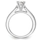 14k White Gold 1/2 Ct. Lab Grown Diamond VS/SI+ G+ Peg Set Engagement Ring