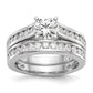 14k White Gold 1/2 Ct. Lab Grown Diamond VS/SI+ G+ Peg Set Engagement Ring