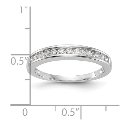 14k White Gold 1/3 Ct. Lab Grown Diamond VS/SI+ G+ Wedding Band Ring