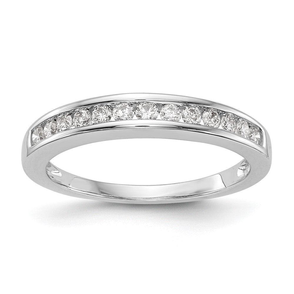 14k White Gold 1/3 Ct. Lab Grown Diamond VS/SI+ G+ Wedding Band Ring