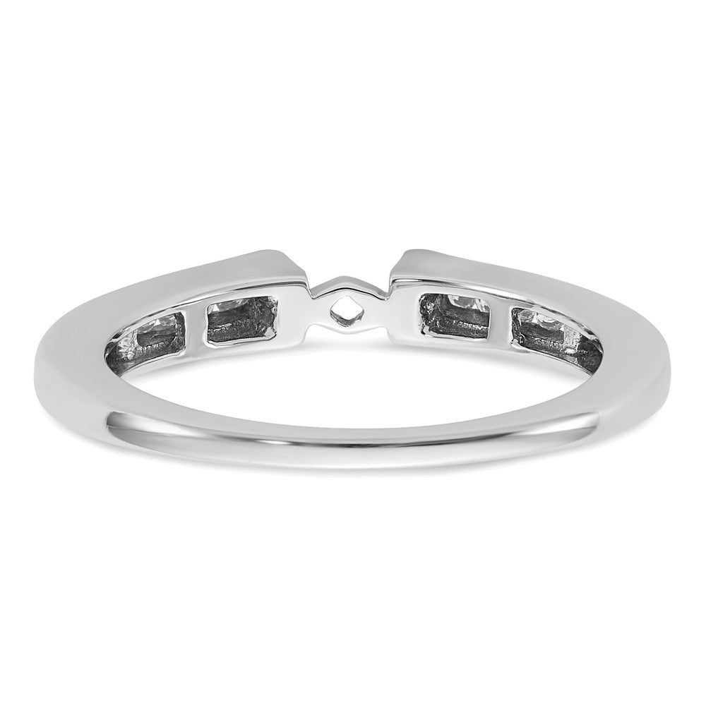 14K White Gold Peg Set 1/10 Carat Channel Diamond Semi Mount Engagement Ring