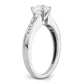 14K White Gold Lab Grown Diamond VS/SI FGH Peg Set Semi-mount Engagement Ring