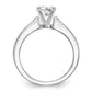 14k White Gold 1/4 Ct. Lab Grown Diamond VS/SI+ G+ Peg Set Engagement Ring