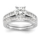 14k White Gold 1/4 Ct. Lab Grown Diamond VS/SI+ G+ Peg Set Engagement Ring